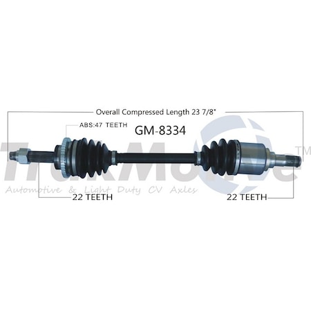 Surtrack Axle Cv Axle Shaft, Gm-8334 GM-8334